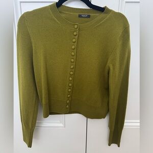Madison Green Button-Front Women's Sweater by Massimo Dutti